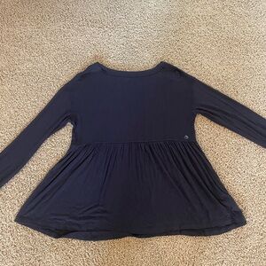 american eagle navy blue long sleeve publum top size small
